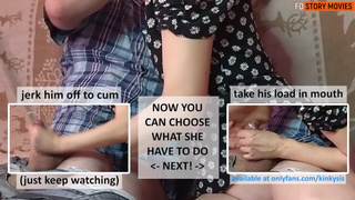 Interactive porn - Ep. one last choice: help stepbro jizz with stepsis hands or let him spunk inside?