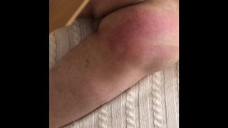 ex-wife broke her paddle on his slave man booty...morning behind training!!!!
