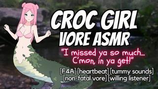 [Audio only] Croc Lady Licks You! Non Fatal Vore ASMR Roleplay