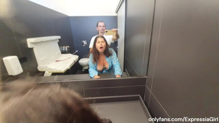 Stepmom was Nailed in the Women's Toilet of the Shopping Center