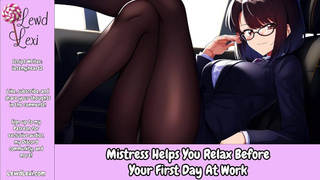 Mistress Helps You Relax Before First Day At Work [Erotic Audio For Males]