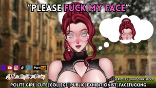 F4M | Shy Sweet College Slut Asks You to Fuck Her Face | Erotic Anime Audio Roleplay | ASMR