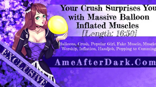 [Preview] Your Crush Surprises You with Huge Balloon Inflated Muscles!