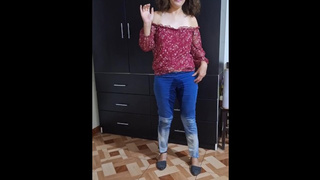 Sleazy Stepdaughter Pees In Jeans
