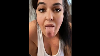 Mommy stripping and playing with water