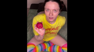 Sweet Little Stepsister Learns How to Use a Rose Toy ???? Intense Clit Cums