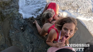 Monstrous bum lifeguards saves wang by having threesome - Venessas Rear-end & Wisconsintiff