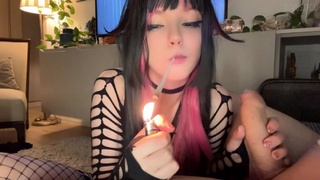 Dirty Stepdaughter blows daddy's BWC while smoking a fatty (Full vid on my OnlyFans/ManyVids)