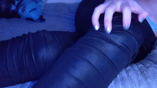 Teasing your balls | Blue lace & soft latex scratching sounds | Fabric scratching asmr