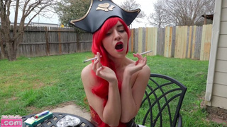 Miss Fortune's 2 Handed Topless Smoke (League of Legends Cosplay)