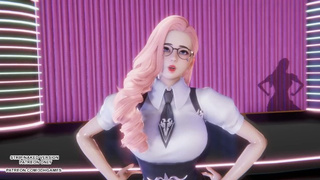 [MMD] Twice - Scientis Seraphine Cute Kpop Dance League of Legends Cartoon Uncensored 4K 60FPS