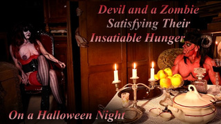 A Sweet Zombie Ruining The Horny Devil on a Halloween Night