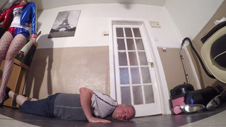 Harley Quinn Head Trample Dance In Dark Heels Floor Online camera