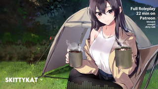 Awkwardly Assertive Friend Climax in Your Tent ⛺ [Sneaky sex] [Fingering] [Friends to couple] [F4M]