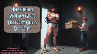 Amazonian Woman Gives Delivery Lover a Giant "Tip" | Erotic Audio Preview