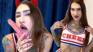 JOI - Cheerleaderka robi instrukcje walenia dla swojego trenera, żeby przyjął ją do drużyny