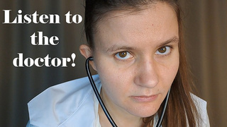 Toxic Russian doctor tried to dominate during the medical examination, but boned her in a mouth