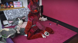 locked murrsuit bunny is getting humiliated and wrecked by a dominant furry female wolf (Murrsuit)