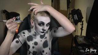 Dalmatian Puppy Chick Body-Paint Nude Timelapse