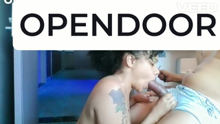 SUCK JOB DOOR OPEN HOTEL CAUGHT