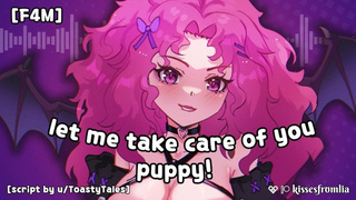 [F4M] Making My Alluring Puppy Jizz Before Bed [gentle femdom ASMR]