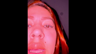Giantess Samira sucks her tiny , crushes him with her melons, seduces him and devours him.