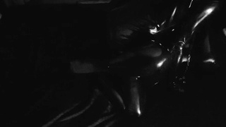 Latex sex. Latex dog sex chained