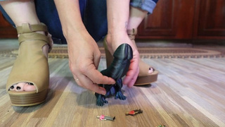 I have gone on a rampage in My heels with My friend Dino Schlong, We love crushing little bugs who dare