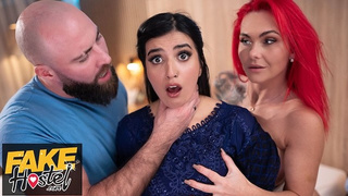 Fake Hostel - Shy Pakistani lady has sexual awakening in threesome with naughty British lovers
