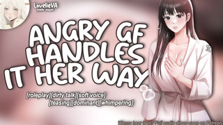 Angry GF licks you off until you leave her alone [charming soft voice][female whimpering]