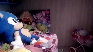 Prank Step Sister! She Thinks She's Swallowing Sonic's Prick, But It's Step Bro! Accidental sex