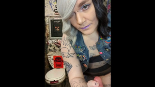 Rude Filthy Punk Whore Sneaks Off Mid-Show to Get Wrecked in the Bathroom (Trans Babe)