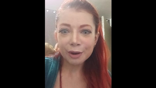 Naomi Kia have a message for you! Smoking bizarre redhair gamer lady