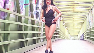 BIKER FEMALE ORAL SEX PUBLIC COSPLAY DRESS NIPPLES OUT