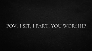 POINT OF VIEW_ I sit, I fart, you worship