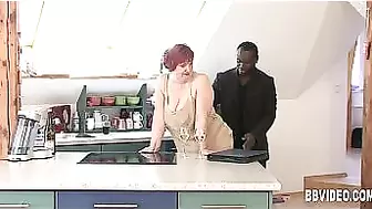 BBW german milf gets fucked by a black dude