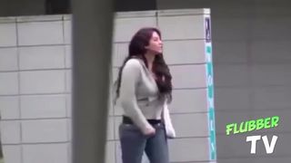 Girl Pees her Pants at Reststop
