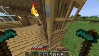Minecraft Lets Play Ep 4 using my Diamonds on a Couple of Hoes