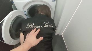 Big Ass Room Service Maid Caught in a Washing Mashine and Fucked Hard POV