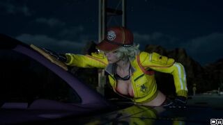 Final Fantasy 15 all Cut Scenes of Cindy Waxing, Gassing up