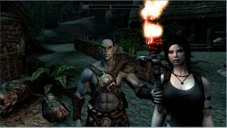 Gentle Sex with Elf Outdoors at Home | Playing Skyrim Adult Mods