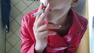 SMOKING IN RED JACKET