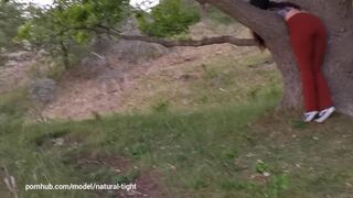 Fucked a Stuck Girl in the Forest and got Caught while Cumming
