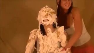 Girl Tells Jokes and Gets Cream Pied