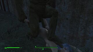 Mutant Roughly Sexed a Chick in the Butt after the Battle | Porno Game, 3D