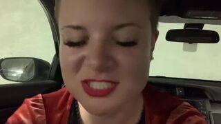 Dominatrix Gf wants a Quickie in the Car. POINT OF VIEW, Role-Play, Exhibitionist, Car Sex