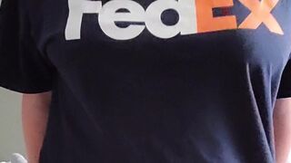 Blonde FedEx Whore Stops for Sex. Great Customer Service. Blonde FedEx Skank goes for a Ride.