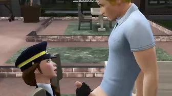 Horny Police Officer gives the Suspect ORAL SEX & let him Fuck her in Exchange for Information (Sims four)