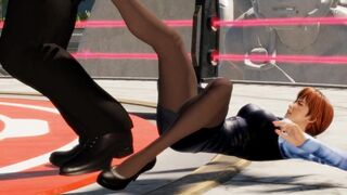 DoA 6 : Police Kasumi versus Bass ( Slow Motion and Free Webcam)