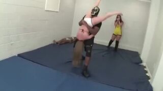 Barefoot Babes being Put in Piledrivers and Press Slams